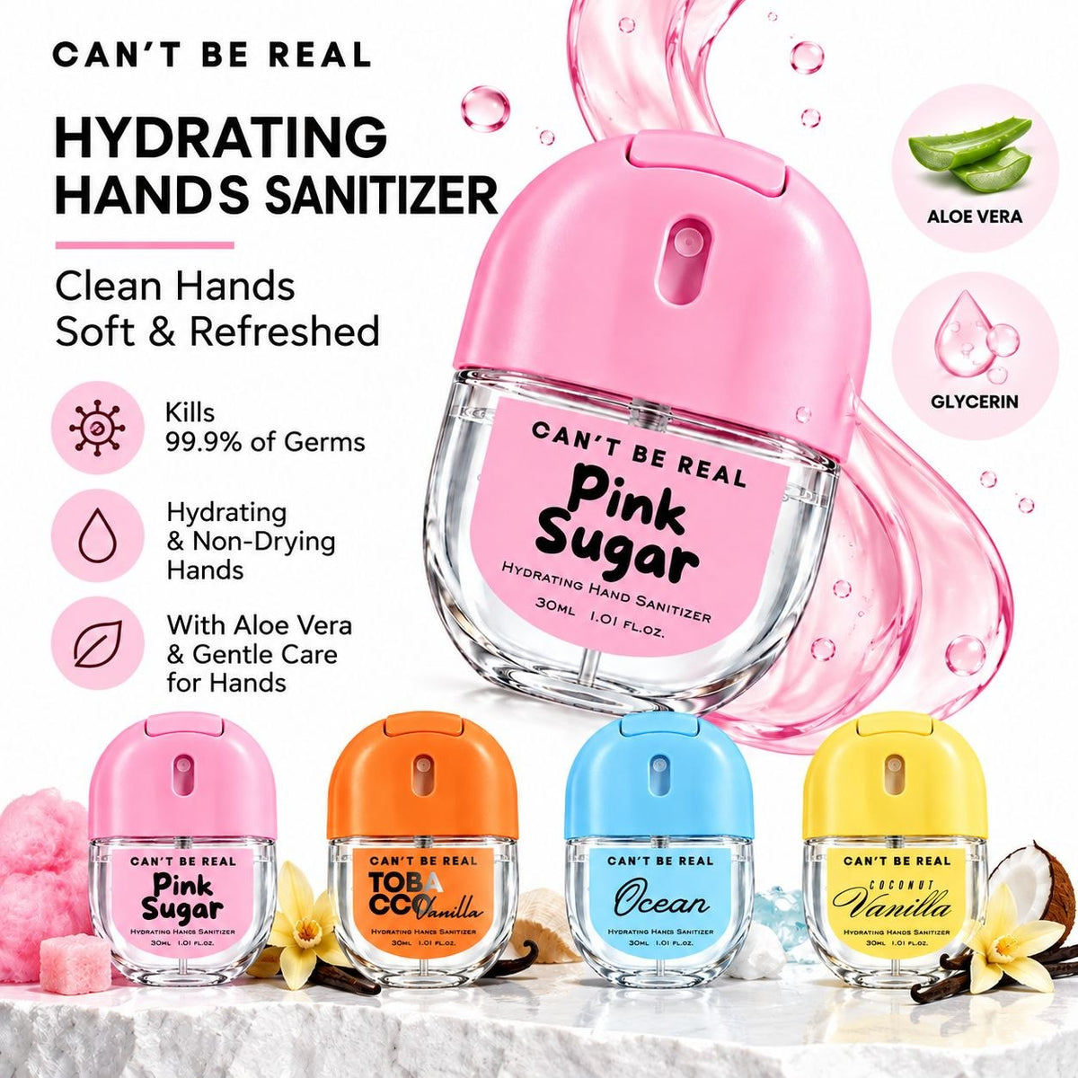 Pink Sugar Hand Sanitizer Spray detail by CAN'T BE REAL
