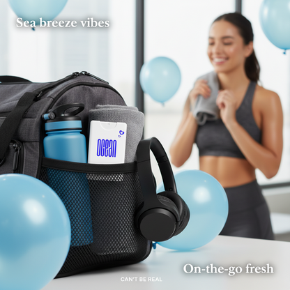 Ocean Hand Sanitizer Spray gym bag lifestyle